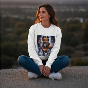 Betty Boop women’s Graphic White Crewneck Sweatshirt